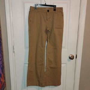 Banana Republic Tan/Cream Pin Striped Women's Pants